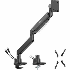 Soporte de aluminio con pistón de gas y puertos USB para un monitor de 17" a 57" - Altura ajustable - 1 Pantalla(s) admiti