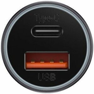 Adattatore auto Baseus Golden Contactor - 60 W - Adattatore universale - 1 USB - 1 USB Type-C - Per Caricatore per auto, i