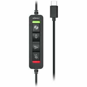 Adesso Xtream P7 Wired Over-the-head Stereo Headset - Black - Binaural - Circumaural - 32 Ohm - 20 Hz to 20 kHz - 182.9 cm