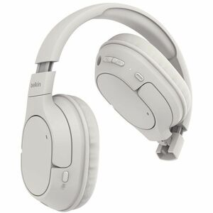 Belkin SoundForm Surround Wired/Wireless On-ear, Over-the-head, Over-the-ear Stereo Headset - Sand - Binaural - Ear-cup - 