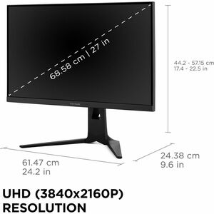 ViewSonic XG275D-4K 27 Inch 4K UHD Gaming Monitor with Switchable Refresh Rate Up to 320Hz, 0.5ms Response Time, AMD FreeS