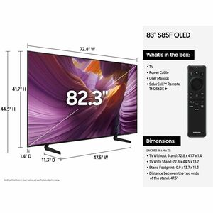 Samsung S85F QN83S85FAE 82.5" Smart OLED TV - 4K UHDTV - Graphite Black - Alexa, Google Assistant, Bixby Supported - TV Pl