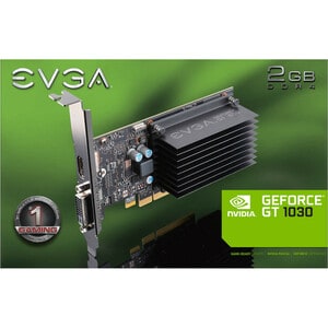 EVGA NVIDIA GeForce GT 1030 Graphic Card - 2 GB DDR4 SDRAM - Low-profile - 1.19 GHz Core - 1.43 GHz Boost Clock - 64 bit B