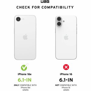 Urban Armor Gear Plasma XTE Rugged Case for Apple iPhone 16e Smartphone - Ash, Titanium - Drop Resistant, Scratch Resistan