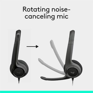Auriculares Logitech ClearChat H390 Cableado Sobre la cabeza Estéreo - Negro, Plata - Binaural - Circumaural - 20Hz a 20kH