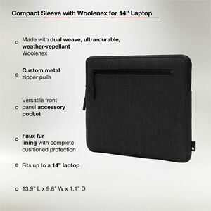COMPACT SLEEVE IN WOOLENEX FOR MB PRO 14IN 2023 - GRAPHITE