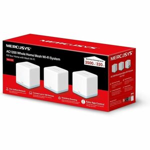 Router wireless Mercusys Halo H30 - Wi-Fi 5 - IEEE 802.11a/b/g/n/ac - Ethernet - Dual Band - 2,40 GHz ISM band - 5 GHz Ban