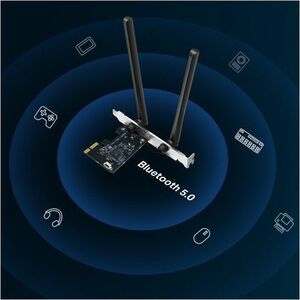 Adattatore combo Wi-Fi/Bluetooth Mercusys MA30E - IEEE 802.11 a/b/g/n/ac - Bluetooth 5.0 - Dual Band per Assemblea Front D
