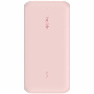 Belkin BoostCharge Power Bank - Pink - For Smartphone, iPhone, iPad mini, iPad Pro - 2 x Type-C 30W, 1 x Type-A 30W - 2000
