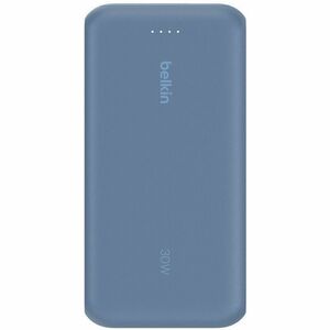 Belkin BoostCharge Power Bank - Blue - For Smartphone, iPhone, iPad mini, iPad Pro - 2 x Type-C 30W, 1 x Type-A 30W - 2000