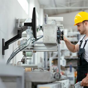 Ergotron Mounting Arm for Monitor, LCD Display - Black - Height Adjustable - 1 Display(s) Supported - 86.4 cm (34") Screen