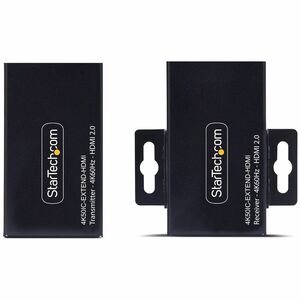 StarTech.com HDMI Extender - Black - 2 x Network (RJ-45) - 1 x USB - 2 x HDMI - 60.96 m Extended Range - Metal