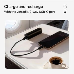 mophie POWER STATION Power Bank - Black - For iPad, iPhone, Smartphone, USB Type C Device - 1 x Type-C 20W - 5000 mAh - 20