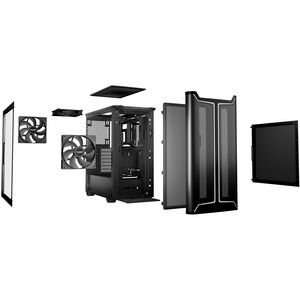 be quiet! Pure Base 501 Pure Base 501 DX Black Computergehäuse - ATX, Micro ATX, Mini ITX Motherboard Supported - Mid-Towe