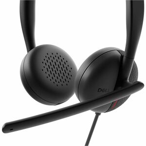 Dell WH3024 Wired Over-the-head, On-ear Stereo Headset - Microsoft Teams Certification - Binaural - Supra-aural - 20 Hz to