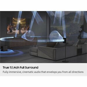 Samsung HW-Q990F 11.1.4 Bluetooth Sound Bar Speaker - 756 W RMS - Bixby, Alexa Supported - Titan Black - Wall Mountable - 