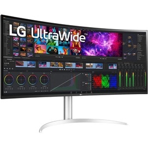 LG 40WP95C-W 40" Class 5K2K WUHD Curved Screen LCD Monitor - 21:9 - Silver - 39.7" Viewable - Nano In-plane Switching (Nan