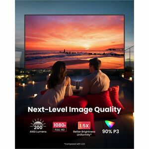 Nebula Capsule 3 LED Projector - Portable - Black - Front - 1080p - Outdoor, Entertainment