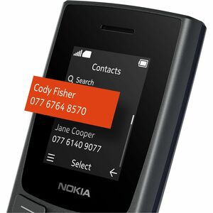Nokia 110 (2023) TA-1565 32 MB Feature Phone - 4.57 cm (1.80") TFT LCD QQVGA 120 x 160 - 4 MB RAM - 2G - Charcoal - Bar - 