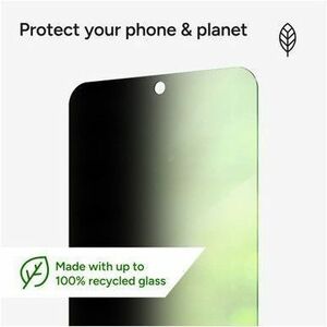 invisibleSHIELD Fusion Hybrid Polymer, Tempered Glass Anti-glare Privacy Screen Filter for Samsung Galaxy S25 Edge - Black