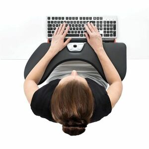 Contour Wrist Rest ArmSupport RollerMouse Max - 0.90" Height x 23.63" Width x 10.12" Depth - Red - Leatherette, Vegan Leat