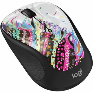 Logitech M325S Wireless Mouse - Optical - Wireless - 32.81 ft - Radio Frequency - 2.40 GHz - Celebration Black - USB - 100