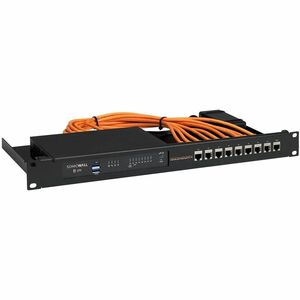 Kit de Mont Rack RACKMOUNT.IT SW-Rack 1U Montable en rack pour Réseau, Firewall Rail Depth - Jet Noir