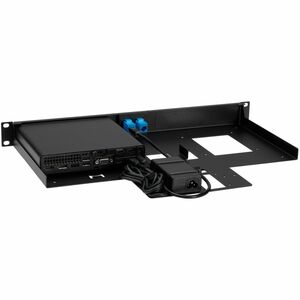 Kit de Mont Rack RACKMOUNT.IT 1U Montable en rack pour Rack, Ordinateur, Système d'alimentation Rail Depth - Jet Noir