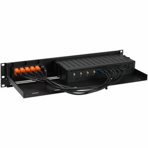 Kit de Mont Rack RACKMOUNT.IT CR-Rack 1.3U Montable en rack pour Routeur, Système d'alimentation Rail Depth - Jet Noir