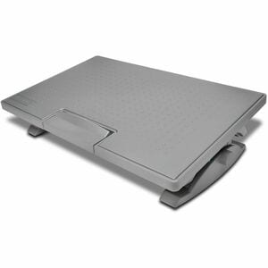 Kensington SoleMate Pro Footrest - Grey - 1 Box - 90 mm - 120 mm Adjustable Height - 18° Tilt - Fabric, Acrylonitrile Buta