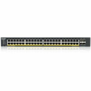 ZYXEL 48-port GbE PoE Lite-L3 Smart Managed Switch with 4 10G Uplink - 48 Ports - Manageable - Gigabit Ethernet, 10 Gigabi