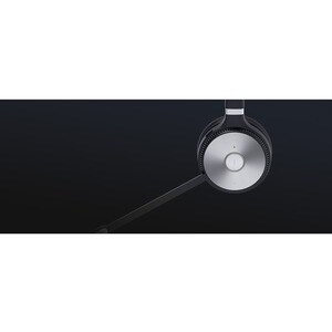 Yealink WH66 Wired/Wireless Over-the-ear Stereo Headset - Black/Silver - Binaural - Ear-cup - 16000 cm - Bluetooth/DECT - 