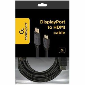 Cavo A/V Cablexpert - 3 m DisplayPort/HDMI - 1 - Cable for Televisore LCD, Monitor LCD, LCD - Supporta fino a1920 x 1080 -