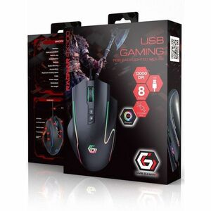 Mouse di gioco Gembird - USB 2.0 - Ottico - 7 Pulsante(i) - 7 Programmable Button(s) - Cavo - 12000 dpi