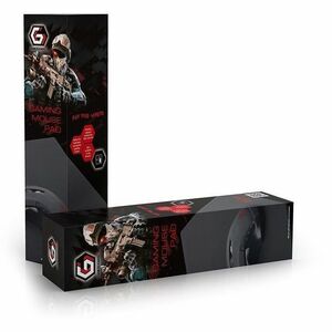 Mouse pad da gaming Gembird - Grande - 350 mm x 900 mm - Nero - Gomma naturale, Schiuma - Anti-scivolo - Mouse
