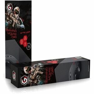 Mouse pad da gaming Gembird - Medio - 250 mm x 350 mm - Nero - Gomma naturale, Schiuma - Anti-scivolo - Mouse