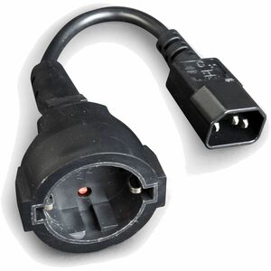 Cavo adattatore Cablexpert - 15 cm - Per UPS, PDU - IEC 60320 C14 / Schuko - 0.75mm2 Spessore - 10 A - Nero