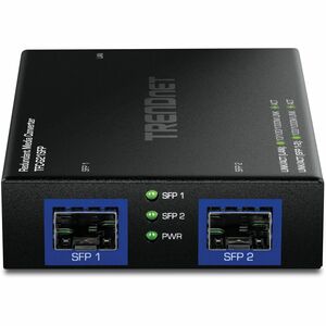 Convertitore file multimediali/ricetrasmettitore TRENDnet TFC-G21SFP - TAA Conforme - 1 Porta(e) - 1 x Rete (RJ-45) - Copp