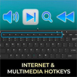 Adesso EasyTouch AKB-425UB Keyboard - Cable Connectivity - USB Interface - TouchPad - English (US) - Black - Membrane Keys