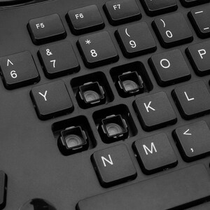 Adesso Tru-Form 160 Rugged Keyboard - Cable Connectivity - USB Interface - Scroll Wheel - English (US) - Black - Membrane 