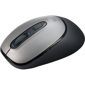 Adesso iMouse A10 Mouse - Radio Frequency - USB - Optical - Black, Grey - Wireless - 9.14 m - 2.40 GHz - 1600 dpi - Scroll