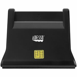 Adesso SCR-300 Contact Smart Card Reader - Black - TAA Compliant - CableUSB 2.0