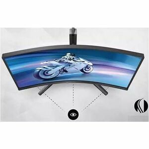 Evnia 34M2C3500L 34" Class WQHD Curved Screen Gaming LED Monitor - 21:9 - Textured Charcoal - 86.4 cm (34") Viewable - Fas