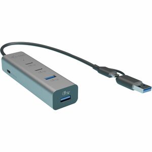 i-tec USB Hub - USB Type A, USB Type C - 640 MB/s - Keyboard, Mouse, Flash Drive - 5 Total USB Port(s) - PC, Mac