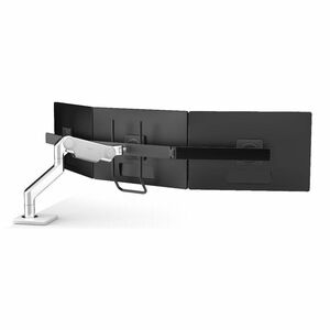 Brazo para monitor M10 con barra triple y mango, estilo de brazo Angled Link/Dynamic Link. Acomoda tres monitores de hasta