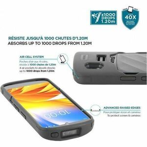 MOBILIS Protech Rugged Case for Zebra Mobile Computer - Black - Shock Resistant, Scratch Resistant, Dust Resistant, Drop R