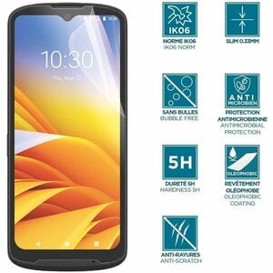 MOBILIS 5H Screen Protector for Zebra - Clear - For Mobile Computer - Anti-microbial - Anti-shock, Shock Proof, Oil Resist