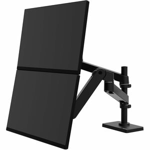Ergotron Mounting Arm for Monitor, LCD Display - Black - Height Adjustable - 2 Display(s) Supported - 68.6 cm (27") Screen