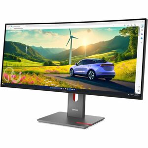 Lenovo ThinkVision P34WD-40 34" Class UWQHD Curved Screen LED Monitor - 21:9 - Eclipse Black - 86.4 cm (34") Viewable - In