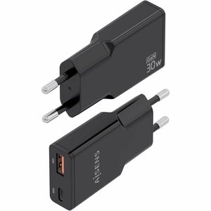 CARGADOR GAN ULTRA DELGADO 30W USB-C PD3.0 QC4.0 USB-A QC3.0